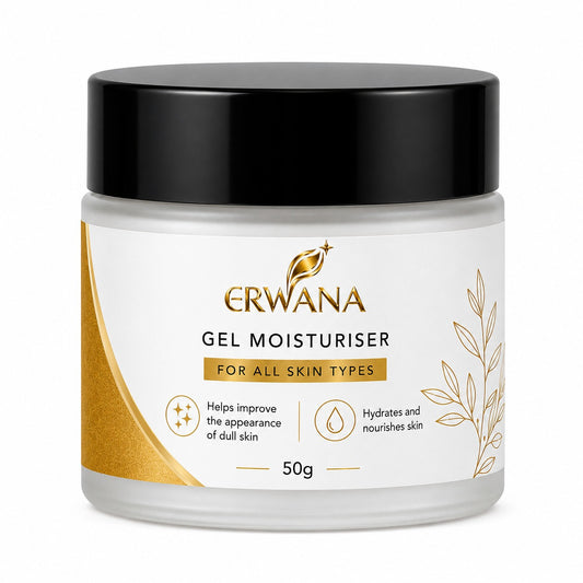 ERWANA Gel Moisturiser | Lightweight Hydrating Face Gel for All Skin Types | 50g